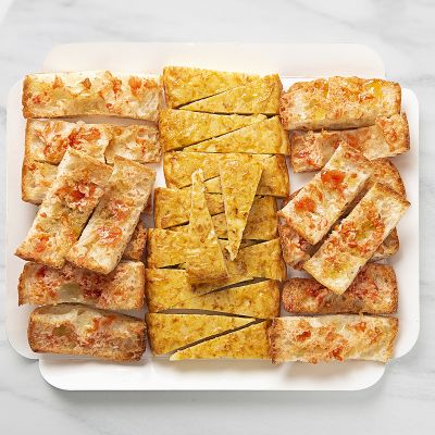 Bandeja pan de cristal con tortilla de patatas